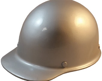 MSA Skullgard Cap Style Hard Hat - Silver with Staz On Suspension