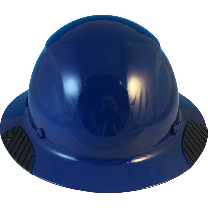 blue carbon fiber hard hat