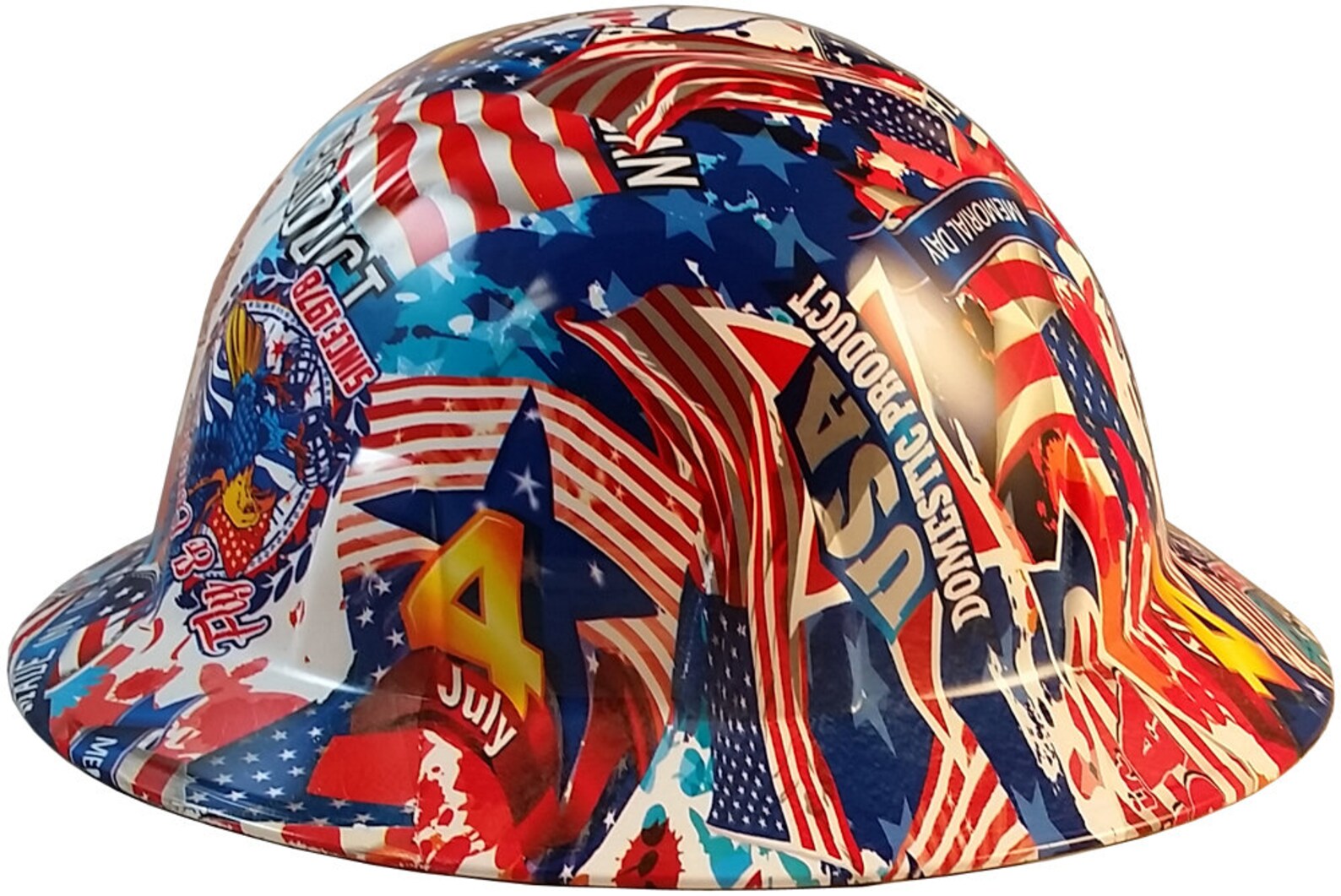 Made in USA Patriotic Hydro Dipped Hard Hats Full Brim Style Etsy
