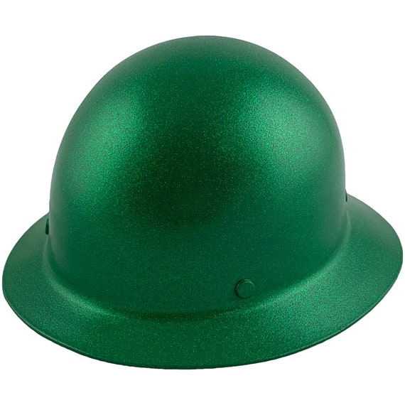 MSA Skullgard Full Brim Hard Hat Sparkly Green Etsy