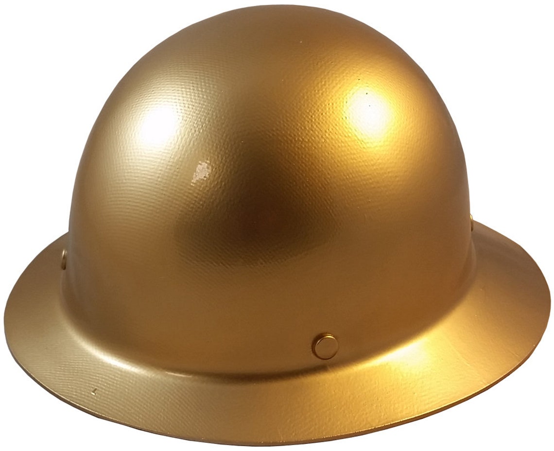 MSA Skullgard Full Brim Hard Hat Gold Etsy