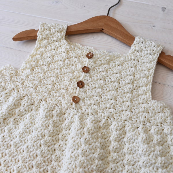 Crochet Lily Dress Written Pattern - Crochet Baby / Girl’s Pretty Shell Stitch Dress / Top / Tunique