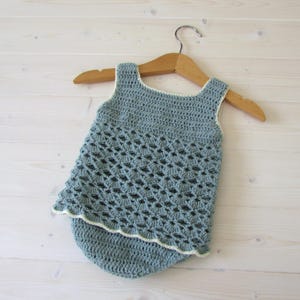 Crochet Lace Baby Romper Written Pattern