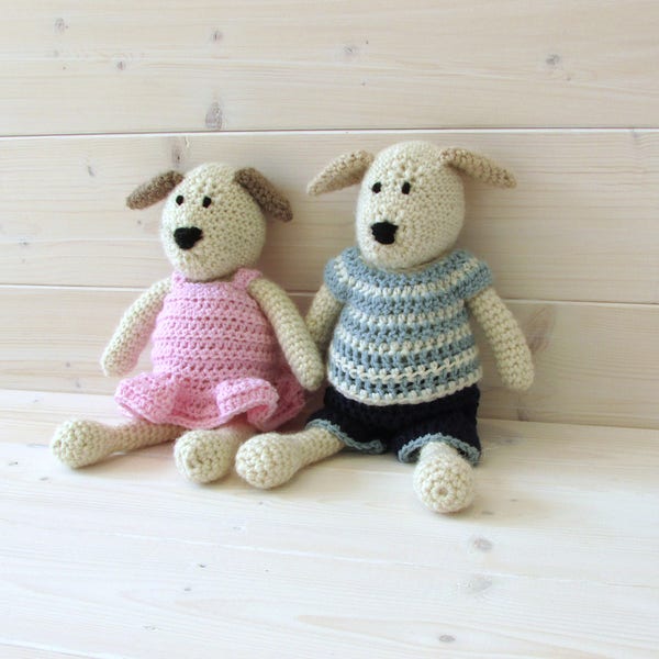 Crochet Dudley and Daphne Dog Written Pattern - Crochet Puppy Pattern