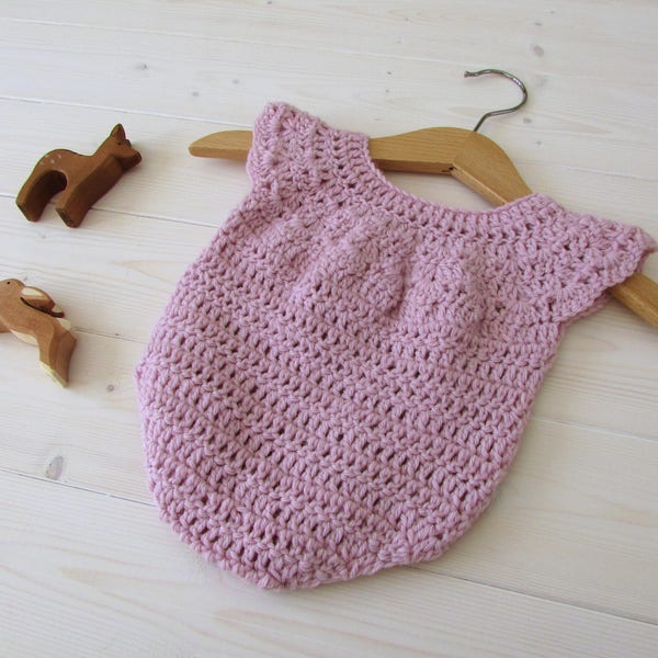 Crochet Baby Girl's Romper Written Pattern - The Martha Romper