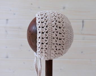 Crochet Audrey Bonnet Written Pattern - Baby / Children's Pretty Crochet Bonnet / Hat Pattern