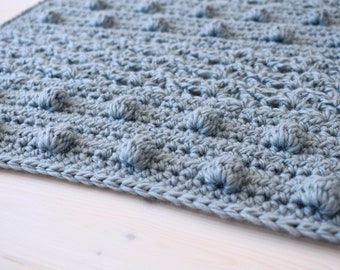 Crochet Padstow Blanket Written Pattern - Crochet Bobble and Shell Stitch Blanket Pattern