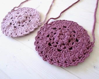 Crochet Willow Bag Written Pattern - Pretty Crochet Circle Purse Pattern