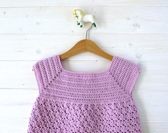 Crochet Baby / Girl's Delicate Lace Dress Written Pattern