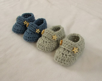 Crochet Baby Booties / Mocassins Modèle écrit