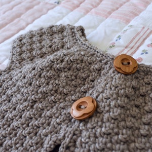 Crochet Esme Cardigan Written Pattern Simple Textured Baby / Children's Cardigan Pattern image 3