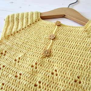 Crochet Daisy Dress Written Pattern Baby / Little Girl's Pretty Summer Dress / Tunic Crochet Pattern image 8