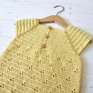 Crochet Daisy Dress Written Pattern Baby / Little Girl's Pretty Summer Dress / Tunic Crochet Pattern image 5