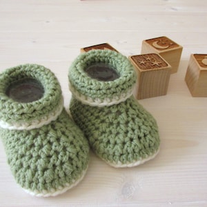 Beginners Crochet Cuffed Baby Booties / Shoes Written Pattern Roll Top Baby Booties 画像 5