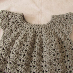 Crochet Baby / Toddler's Shell Stitch Dress Written Pattern image 3