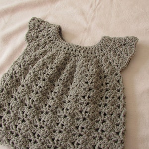 Crochet Baby / Toddler's Shell Stitch Dress Written Pattern image 5