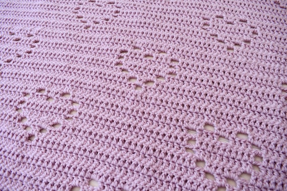かぎ針編みのハート型ブランケットのパターン - かわいいかぎ針