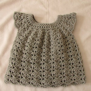 Crochet Baby / Toddler's Shell Stitch Dress Written Pattern image 1