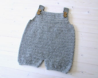 Crochet Robin Dungarees / Romper Written Pattern - Simple Baby / Children's Dungarees Pattern