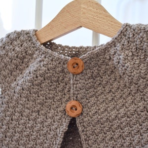 Crochet Esme Cardigan Written Pattern Simple Textured Baby / Children's Cardigan Pattern image 7