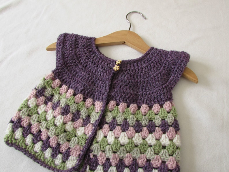 crochet granny stripe cardigan pattern
