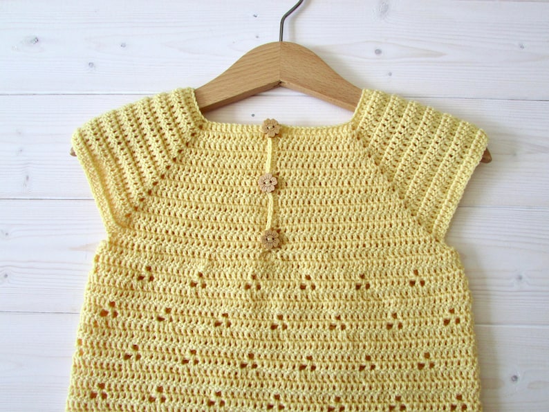 Crochet Daisy Dress Written Pattern Baby / Little Girl's Pretty Summer Dress / Tunic Crochet Pattern image 7
