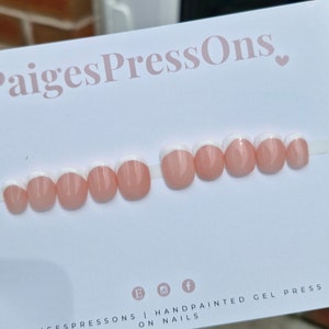 Choose Your French - Set of 10 Short or Medium Length Round Coffin Stiletto Square Oval Gel False Nails - PaigesPressOns