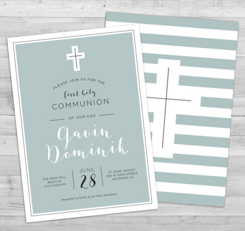 First Communion Invitation Boy Communion Invitations Boy Boy First Communion Invitations Printable Religious Invitations Boy 1st Communion