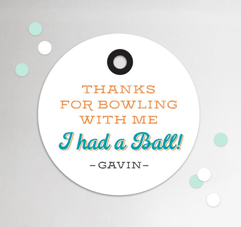 Bowling Party Favor Tags PRINTABLE Bowling Party Favors | Etsy