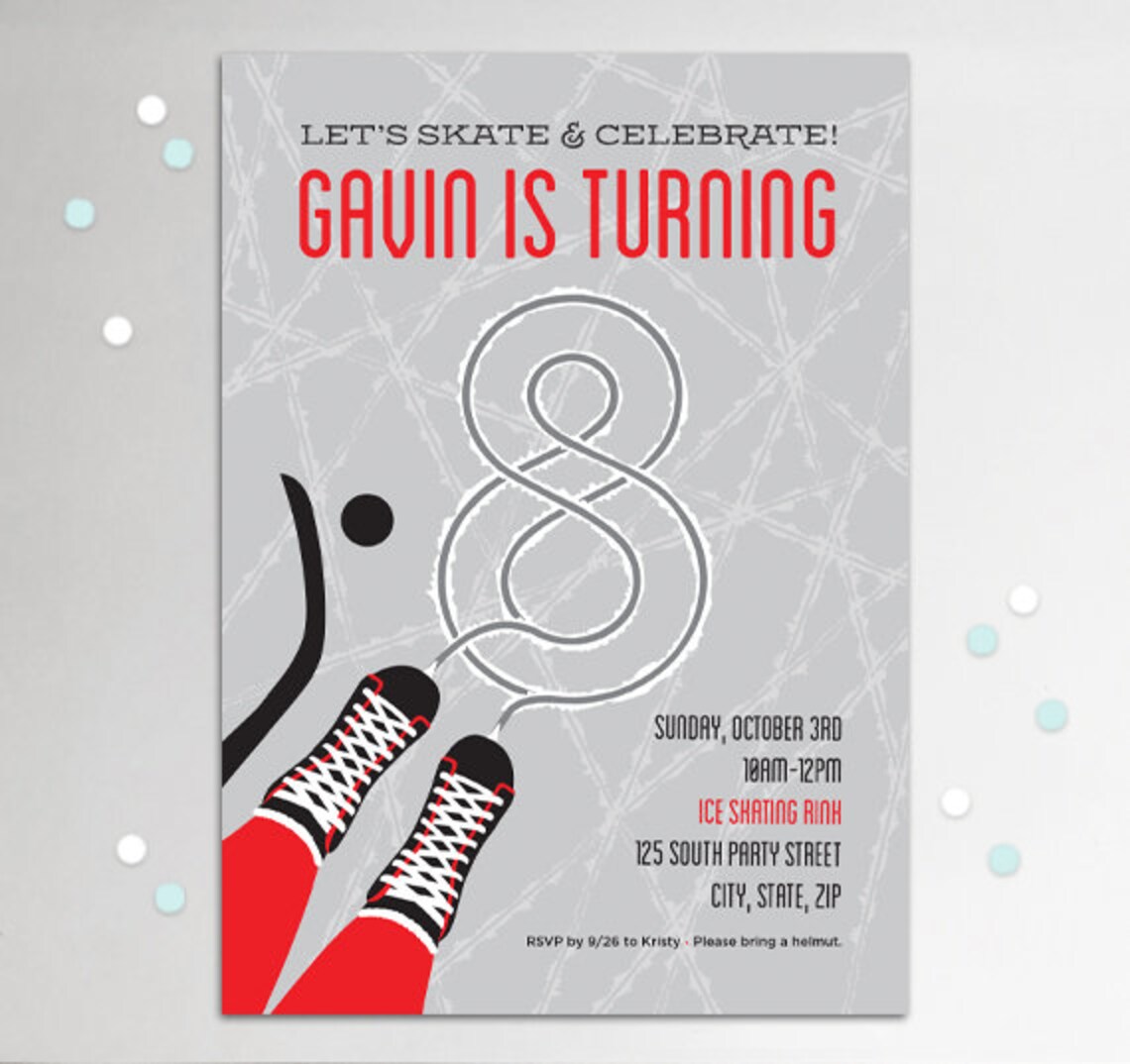 Hockey Invitation PRINTABLE Hockey Birthday Party Invitation Etsy