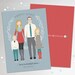 Custom Family Portrait Christmas Cards PRINTABLE, Family Portrait Illustration Holiday Card Custom Illustrated Family Portrait Holiday Cards 