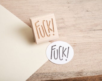 FUCK Rubber Stamp - Mature Content Curse Word