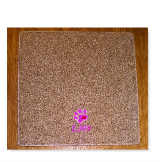 personalised dog bowl mat