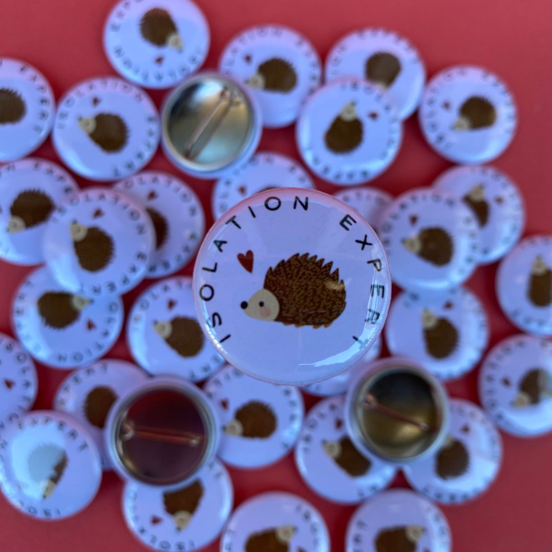 ハリネズミ　ピンバッチ 隔離エキスパートのハリネズミバッジ。25mmのバッジ。ハリネズミの