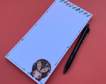 Hedgehog notepad. 100 Sheets. DL 105 x 210mm