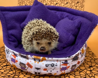 Halloween animals cuddle cup. Pet sofa. Hedgehog and small guinea pig bed. Small pet beds. Fleece sofa bed.