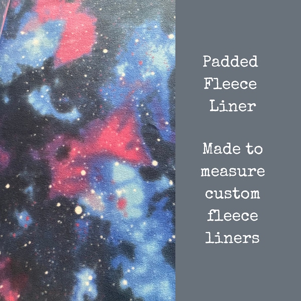 Custom size galaxy PADDED fleece cage liner for hedgehog, rat, guinea pig, rabbit (Vivariums, Critter Nation, C&C, Hutch, Ferplast)