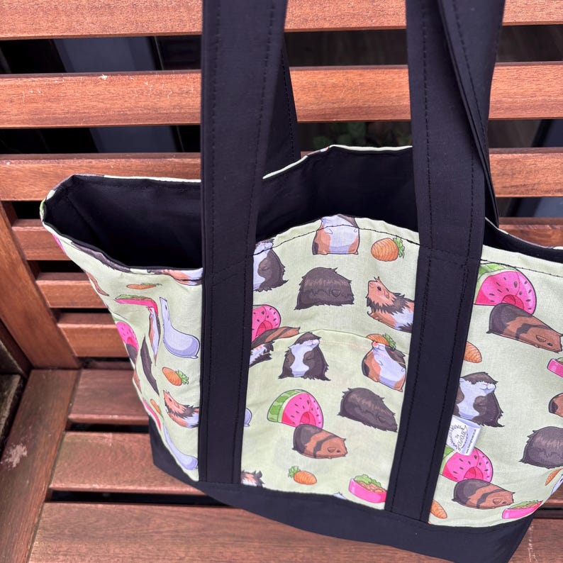 Guinea pigs shopping bag. Reusable tote bag. Pet lover bag. image 4