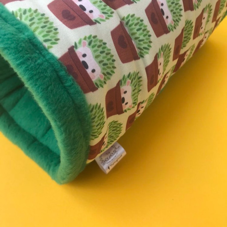 Cosy cube house Cactus hedgehog cage set Fleece bedding tunnel snuggle sack and toys