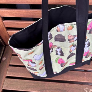 Guinea pigs shopping bag. Reusable tote bag. Pet lover bag. image 6