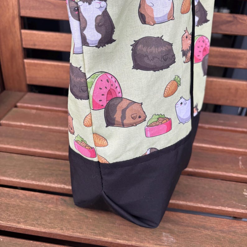 Guinea pigs shopping bag. Reusable tote bag. Pet lover bag. image 2