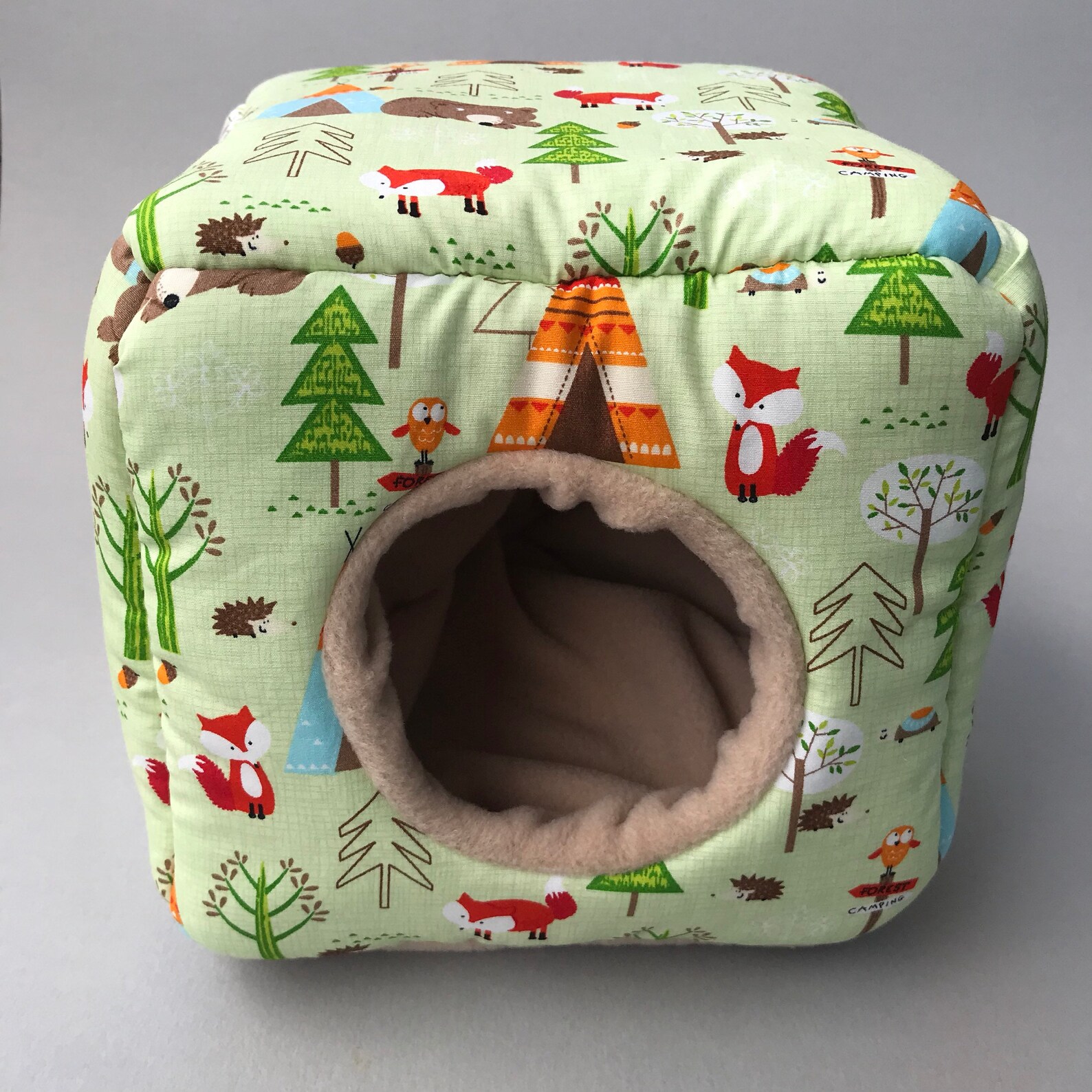 Camping animals cozy cube house. Hedgehog and guinea pig cube Etsy