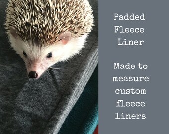 ハリネズミ、ネズミ、モルモット、ウサギ用のカスタムサイズのパッド入りフリースケージライナー（ZooZone、Vivariums、Critter Nation、C&C、Hutch、Ferplast）