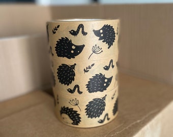 Hedgehog self-adhesive kraft paper tape. 50mm x 50M