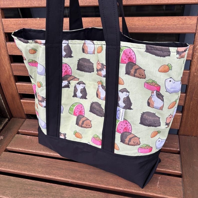 Guinea pigs shopping bag. Reusable tote bag. Pet lover bag. image 5