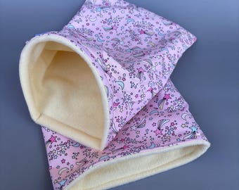 Shooting stars snuggle sack, snuggle pouch, sleeping bag for hedgehog and small guinea pigs.