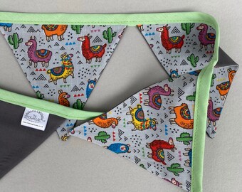 Drama Llama miniature bunting. Viv decorations. Cage decorations.