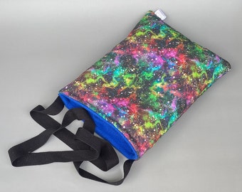 Nebula padded bonding bag, carry bag for hedgehog. Fleece lined pet tote. Pet travel bag.