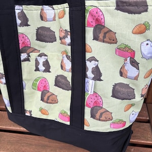 Guinea pigs shopping bag. Reusable tote bag. Pet lover bag. image 3