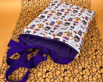 Halloween animals hedgehogs padded bonding bag, carry bag for hedgehog. Fleece lined pet tote. Pet travel bag.